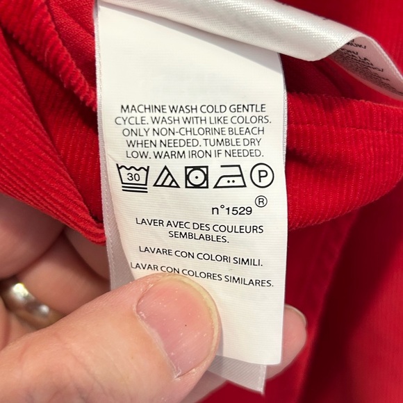 Polo by Ralph Lauren Men's Red Pin Wale Corduroy Shirt L - Picture 9 of 9